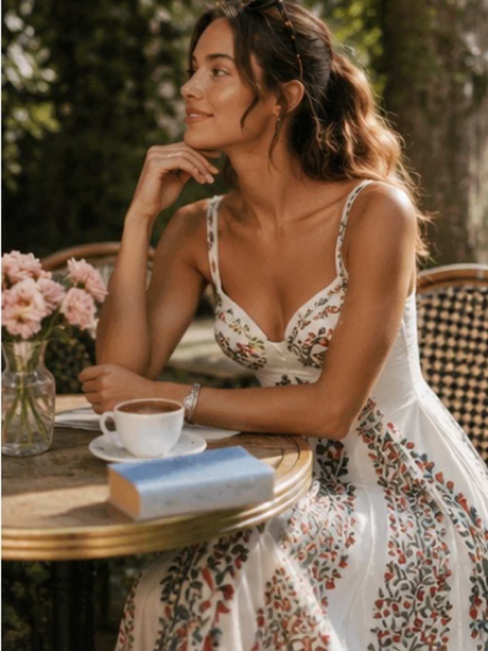 FARM Rio White Floral Panel Maxi Dress - Picture 10 of 16